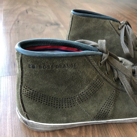 Boss Orange High Top Suede Chukka Boots - Picture 2 of 5